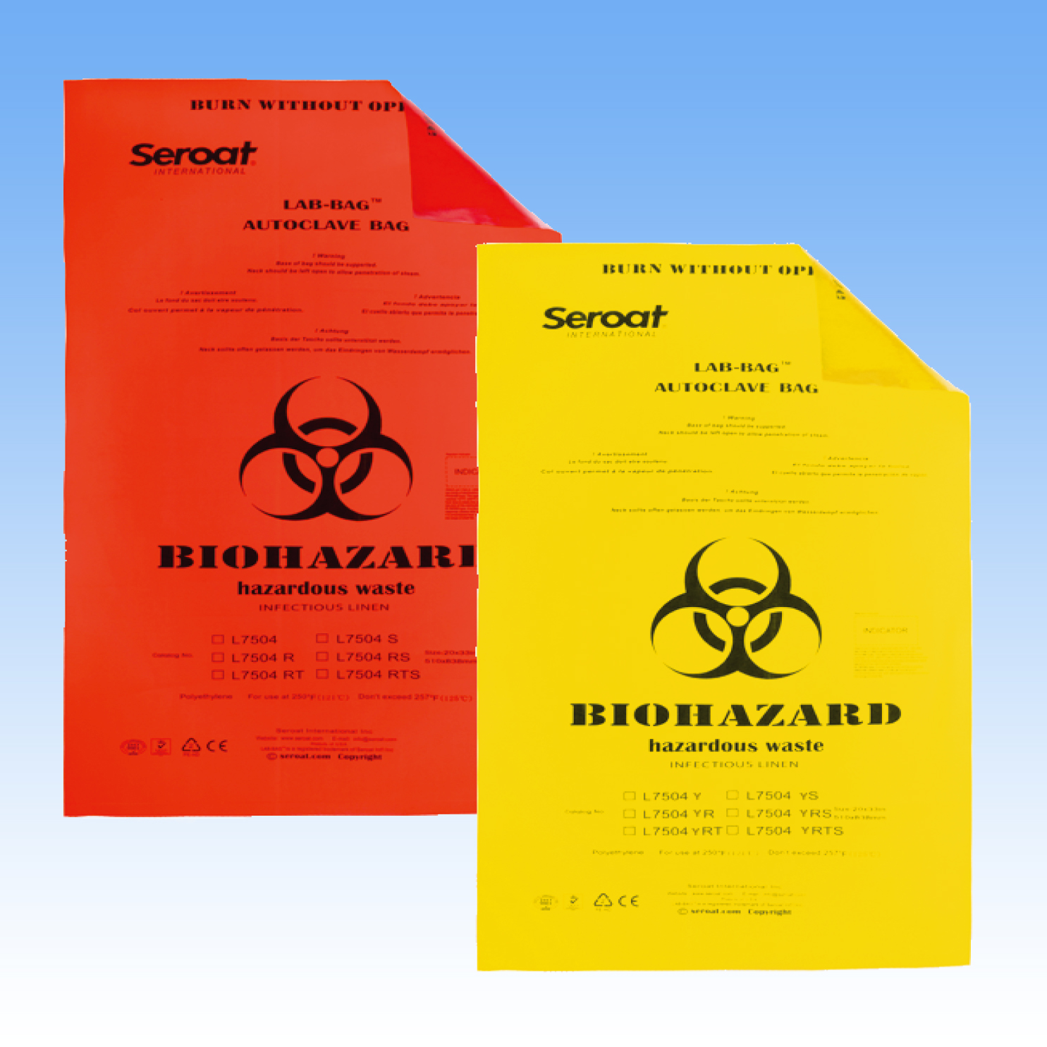 LAB-BAG™ L75 Series Autoclave Bags With Printed Pattern